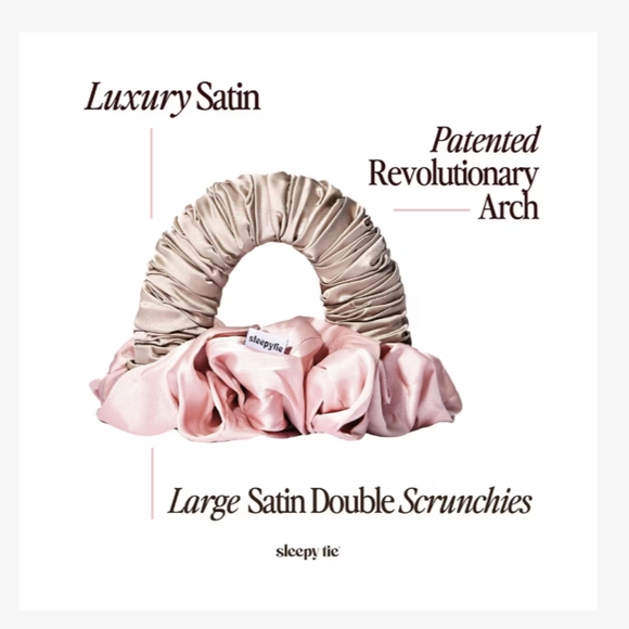 🔥 SLEEPY TIE Pink & Cream Hair Accessory Original New In Package Small - Picture 2 of 7